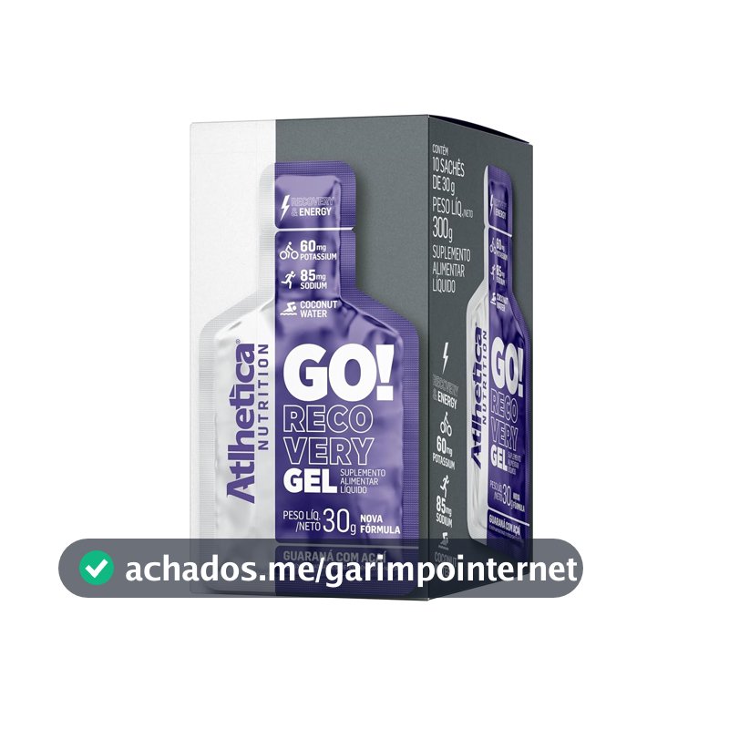 Go Energy Gel (10 Sachês) - Sabor Guaraná e Açai, Atlhetica Nutrition, Roxo