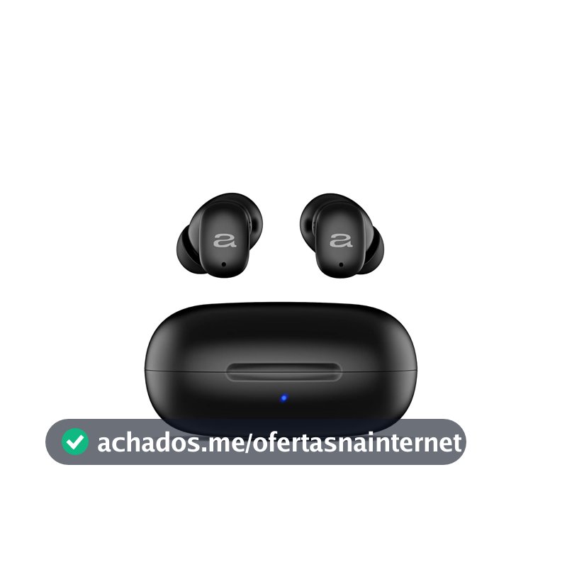 AIWA, Fone de ouvido EB-03-B, Bluetooth, c/cancelamento de ruído, 25 horas de bateria, IPX5, sem fio