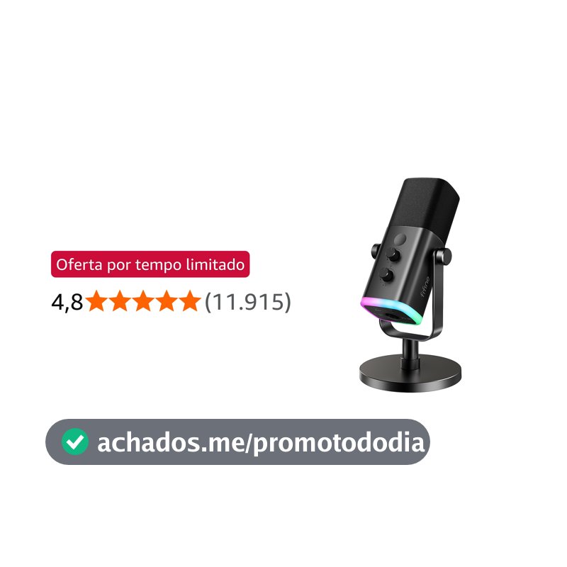 FIFINE AM8 Microfone dinâmico USB/XLR para gravação de podcast Streaming