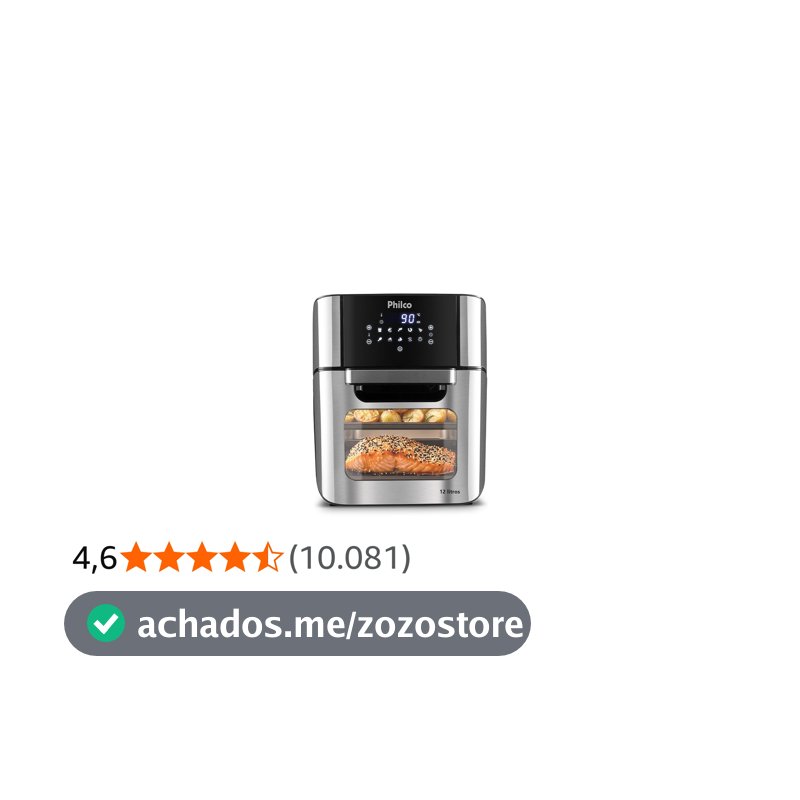 Fritadeira Philco Air Fryer Oven 12L PFR2200P - 127V