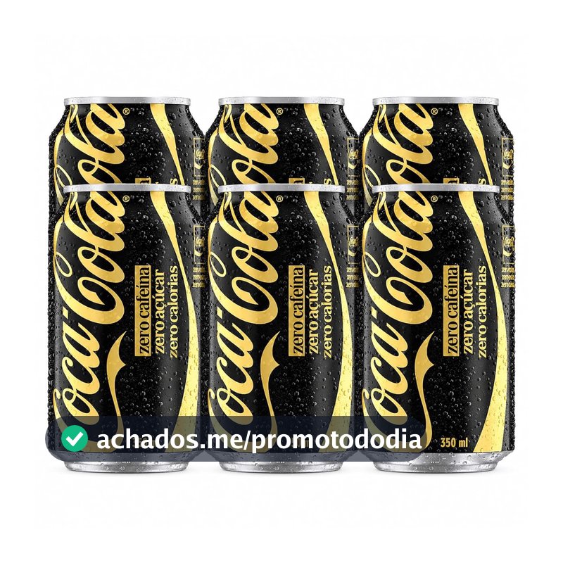 Kit 6 Unidades Refrigerante Coca Cola Triplo Zero Lata 350ml