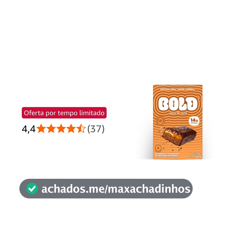 BOLD Doce de Leite 14g Kit com 4 Unidades