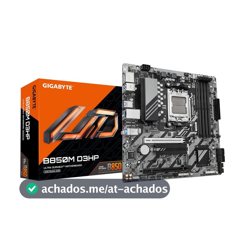 Placa Mãe Gigabyte B850M D3HP (AM5/4xDDR5/HDMI/DP/M.2/USB 3.2)
