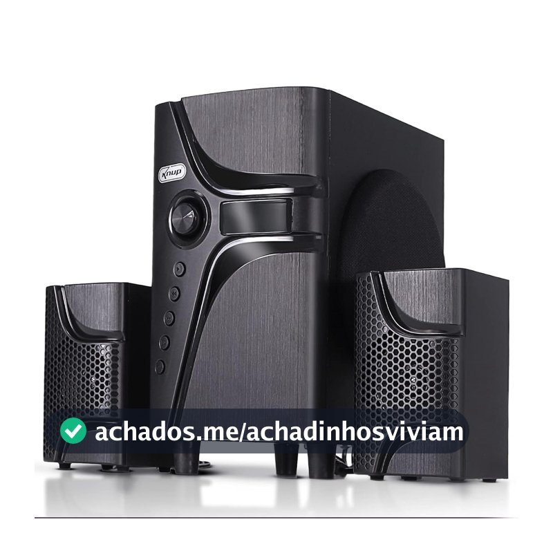 Caixa Som Bluetooth Micro System 2.1 Fm Subwoofer Pc Tv Home Theater 45W RMS Display Controle Remoto
