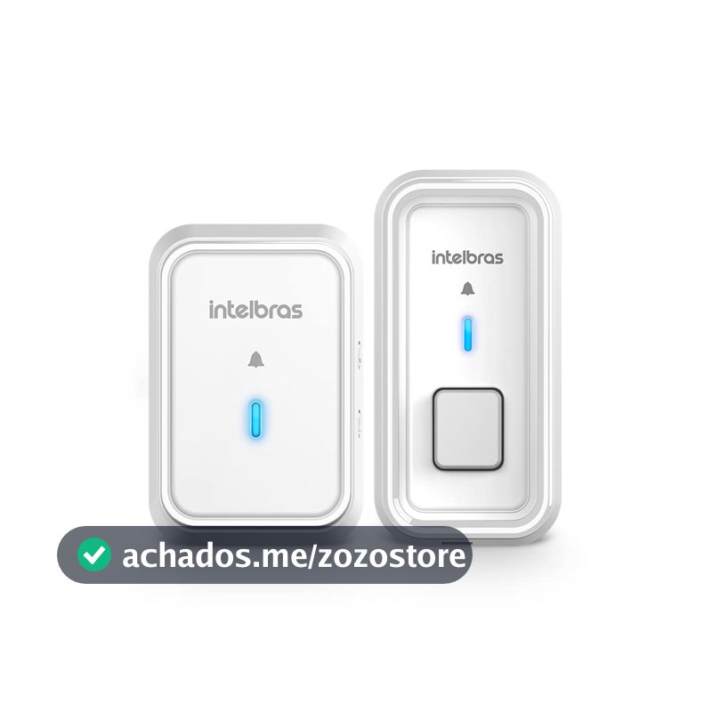 Campainha Sem Fio sem Bateria CIB 101S Branca Intelbras