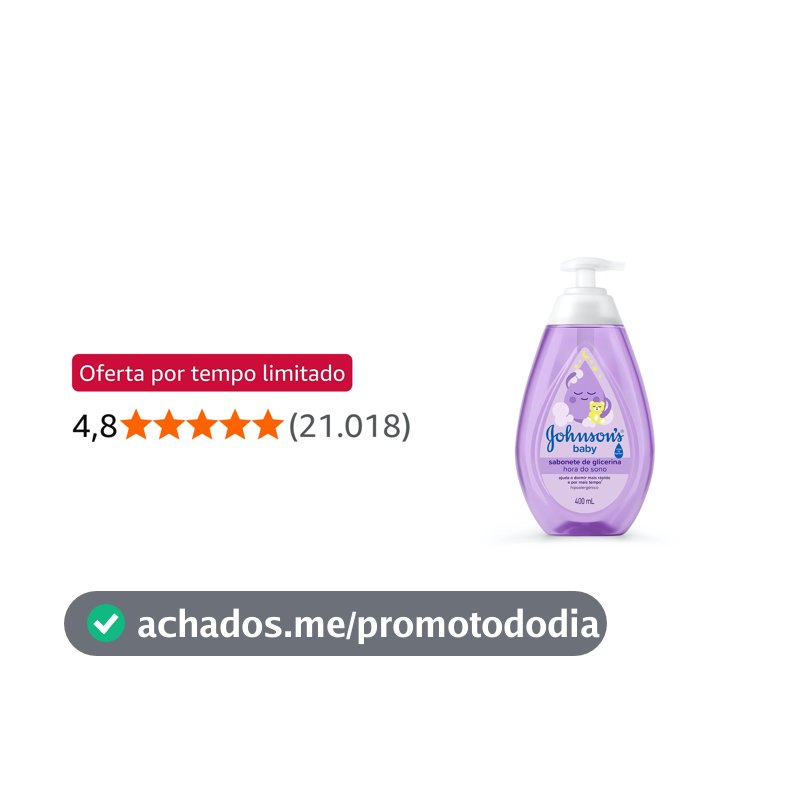 Sabonete Líquido Johnson's Baby Hora do Sono, Lavanda, 400ml