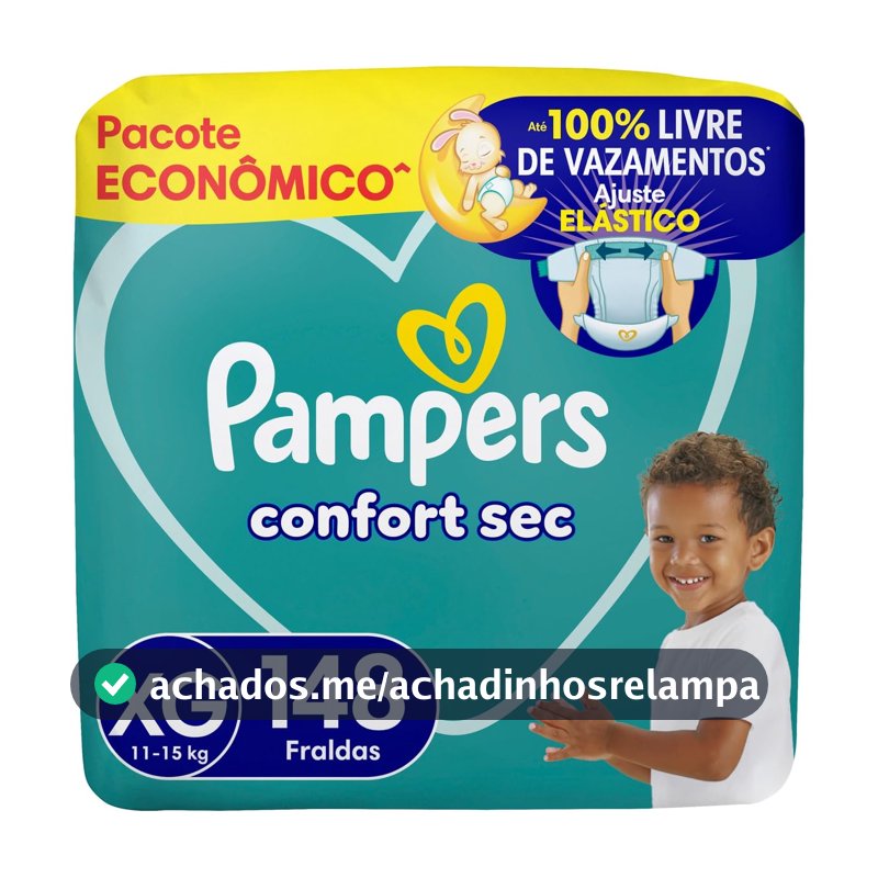 Fralda Pampers Confort Sec Tamanho XG 148 Unidades
