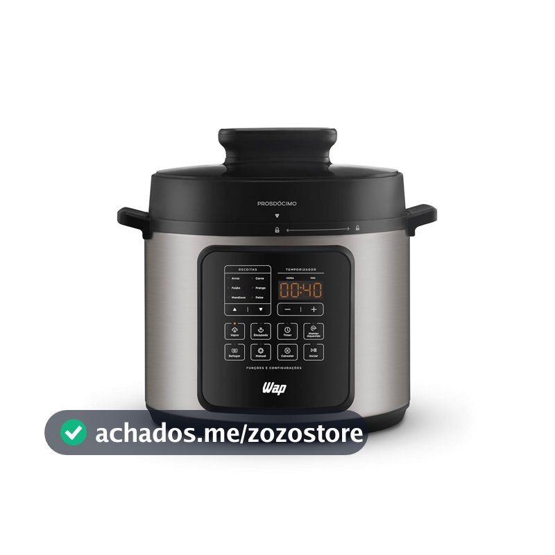 WAP Panela de Pressão WPPE3 6L, 10 Receitas Pré-Programada 127V