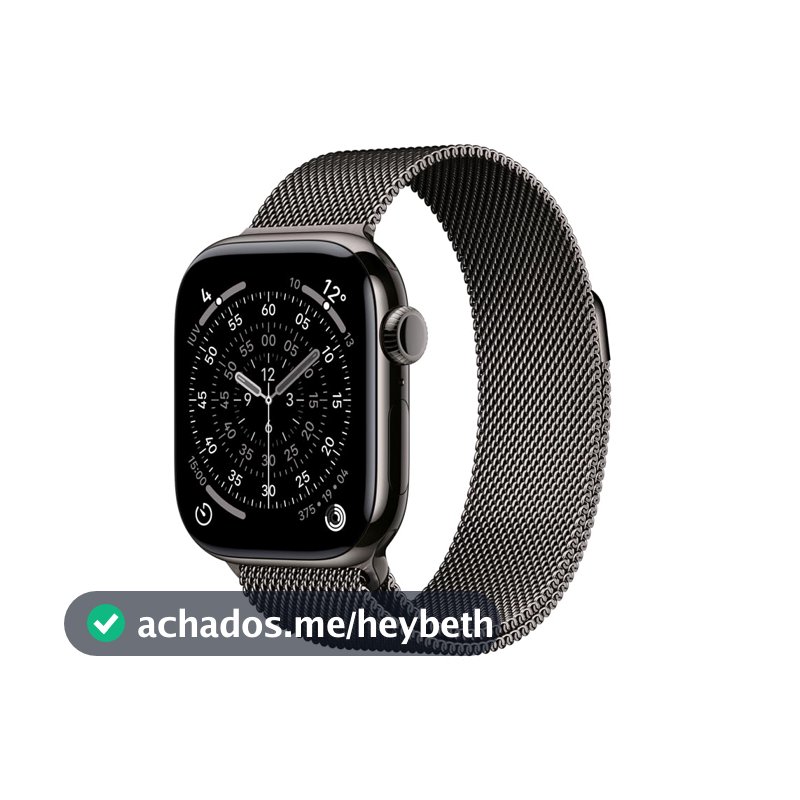 Apple Watch Series 11 GPS + Cellular, Caixa em titânio ardósia de 42 mm com Loop milanesa ardósia