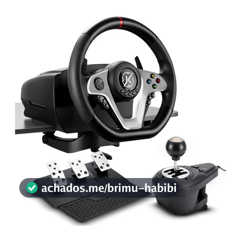 Kalkan Kit Simulador de Corrida G500 ProRacing Volante Pedais e Câmbio USB Force Feedback 3.2Nm 900° Compatível c/ PC, Xbox, PS4 - KLK00032