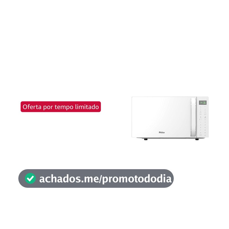 Micro-ondas Philco 20L Branco Pintura Limpa Fácil PMO24B 220v