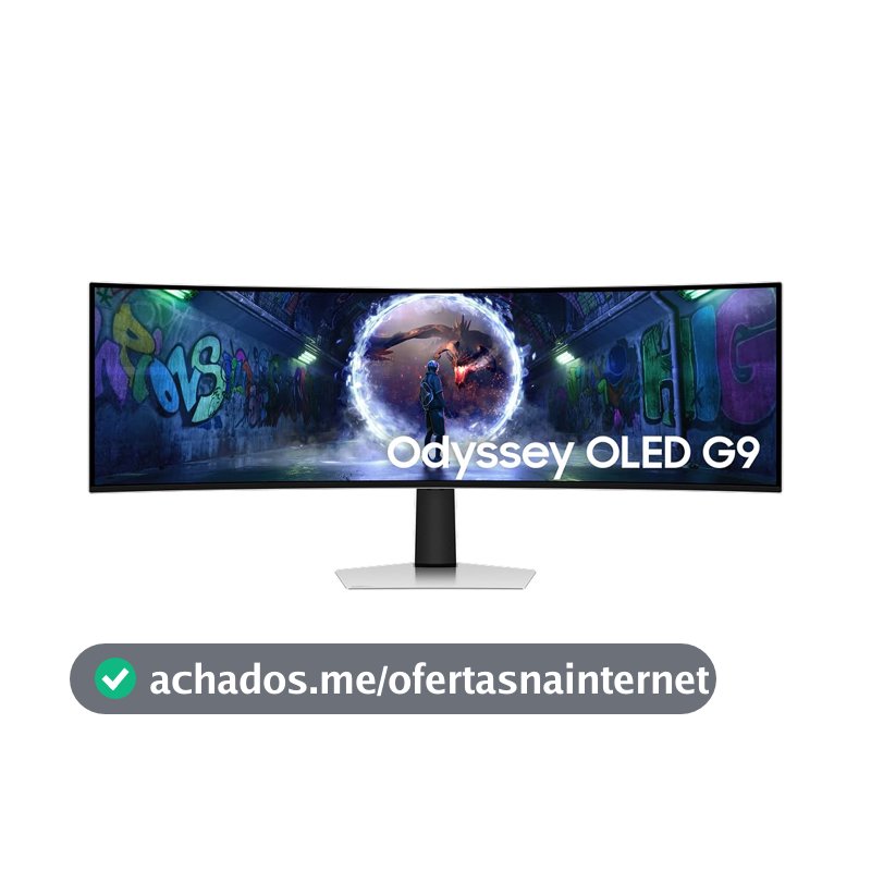 Monitor Samsung Odyssey OLED G9 49", DQHD, 240Hz, 0.03ms, ajuste de altura, G-sync, FreeSync Premium Pro, DP, HDMI, Micro HDMI, prata