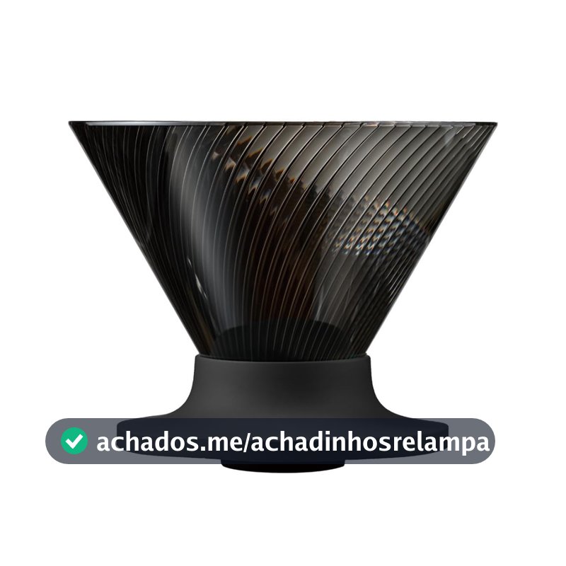 HARIO V60 Dripper NEO para 1-4 xícaras, resina Tritan, nervura espiral, preto, feito no Japão VDN-02-B