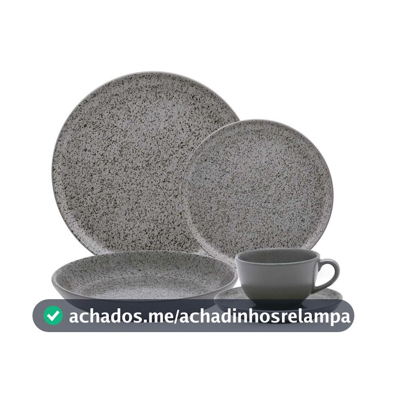 Aparelho de Jantar e Chá 20 Peças Oxford Flat Gray