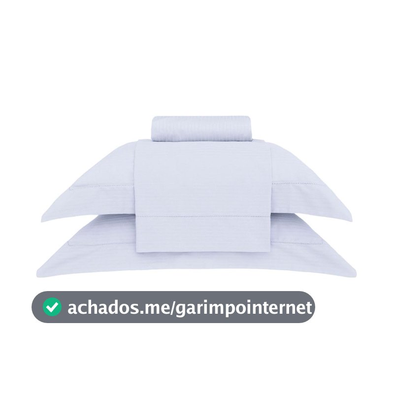 Buddemeyer Jogo de Cama Casal Damask Stripes 100% Algodão Cinza 4 pç