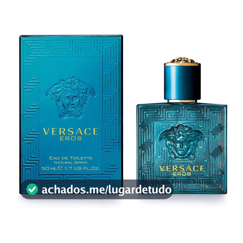Eau de Toilette Masculino Eros, Azul, Versace, 50 ml