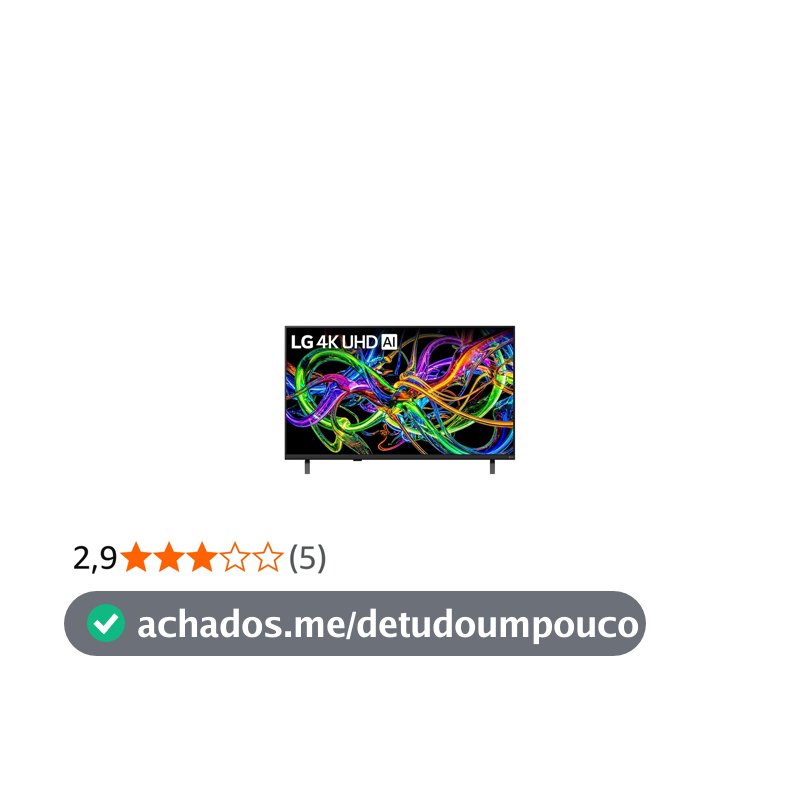 Smart TV LG 50" 4K UHD NANO AI 50UN85CBPSA.BWZ
