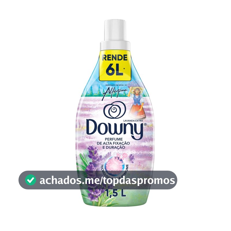 Amaciante de Roupa Concentrado Downy, Seiva de Alfazema, 1,5L