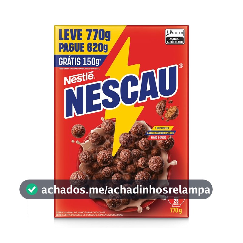 Nescau Cereal Matinal Tradicional Leve 770G Embalagem Econômica
