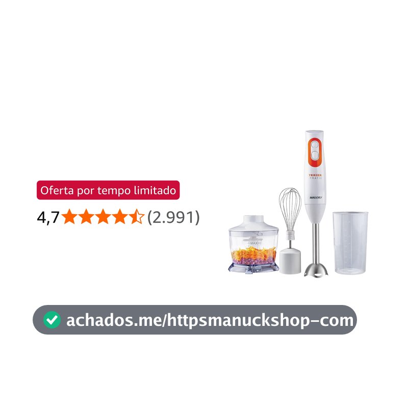 Mixer Mallory Trikxer Pratic- 3 EM 1-220V