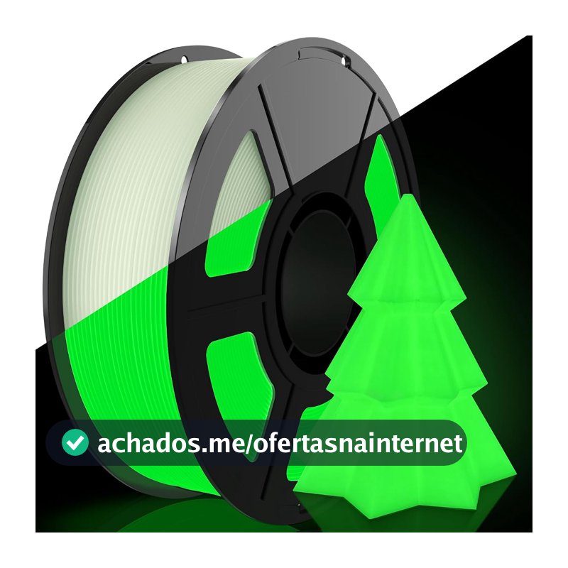 Amoybaby Filamento PLA que brilha no escuro, filamento de impressora 3D de 1,75 mm, carretel de 1 kg (1 kg), precisão dimensional +/- 0,03 mm, serve para a maioria das impressoras 3D FDM (verde