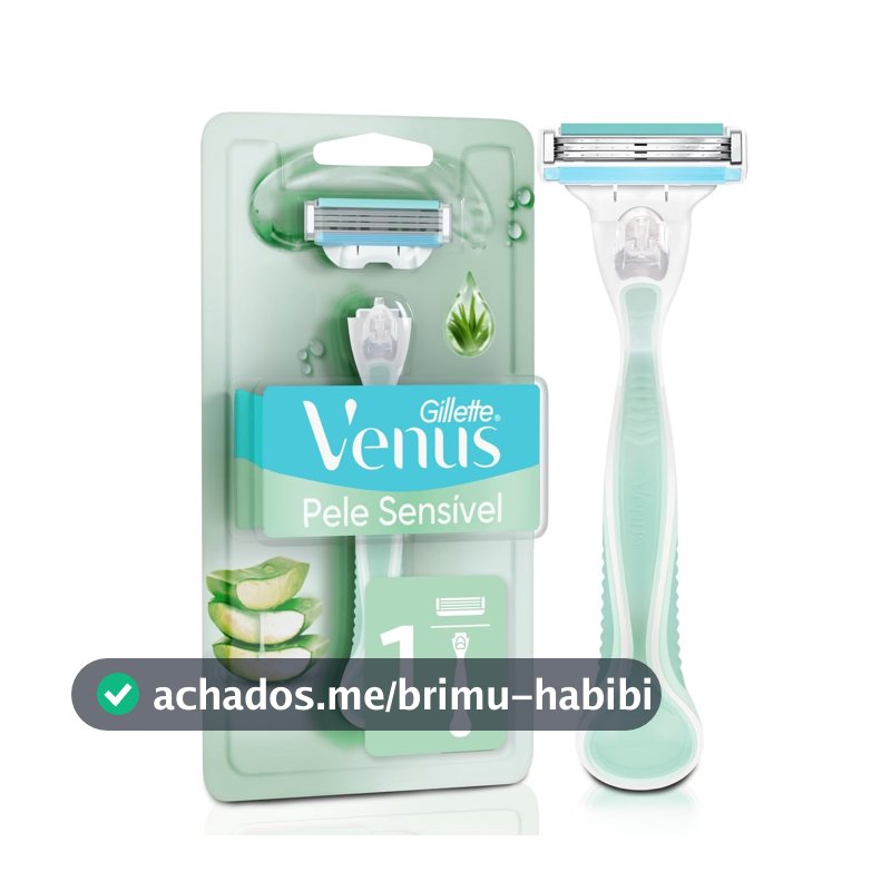 Gillette Venus Pele Sensível Aparelho de Depilar com Aloe Vera, 1 Unidade