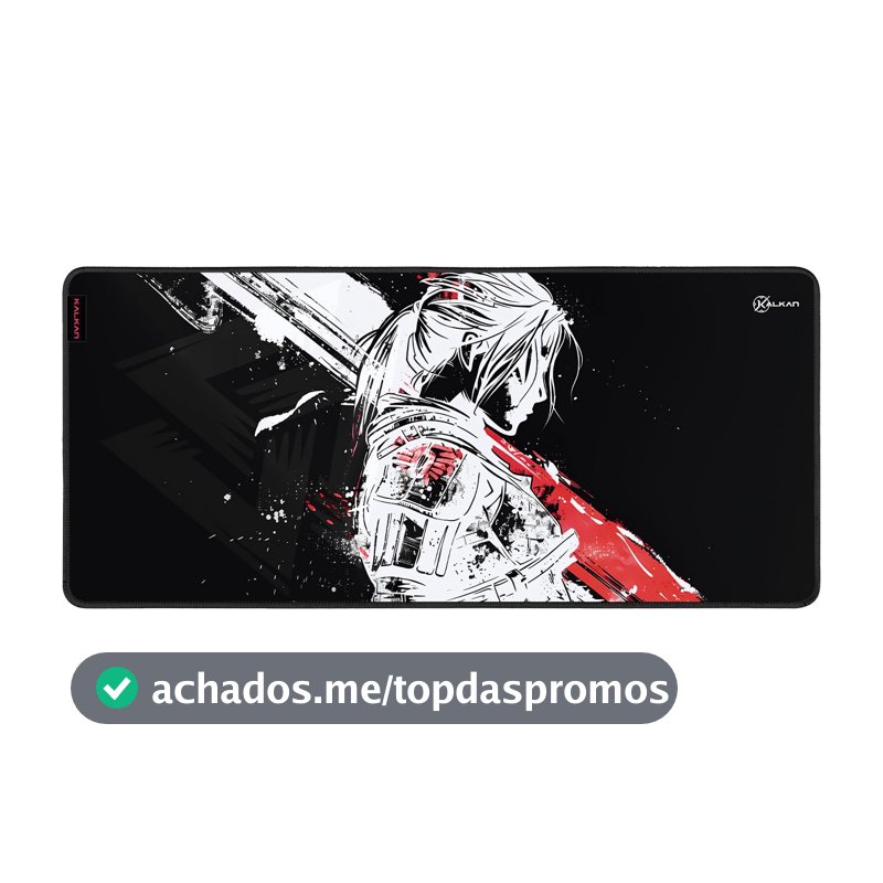Mousepad Kalkan Aeris Extended 900x400mm Speed Tecido Base Antiderrapante Preto KLK00061