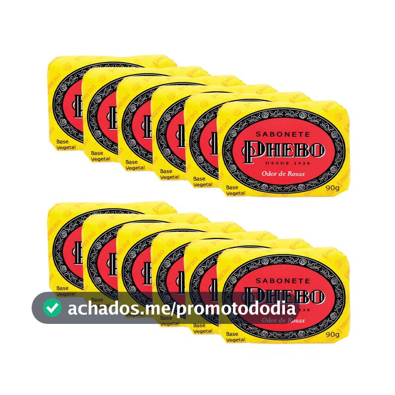 Phebo Sabonete, Odor De Rosas, 90g, 12 Unidades