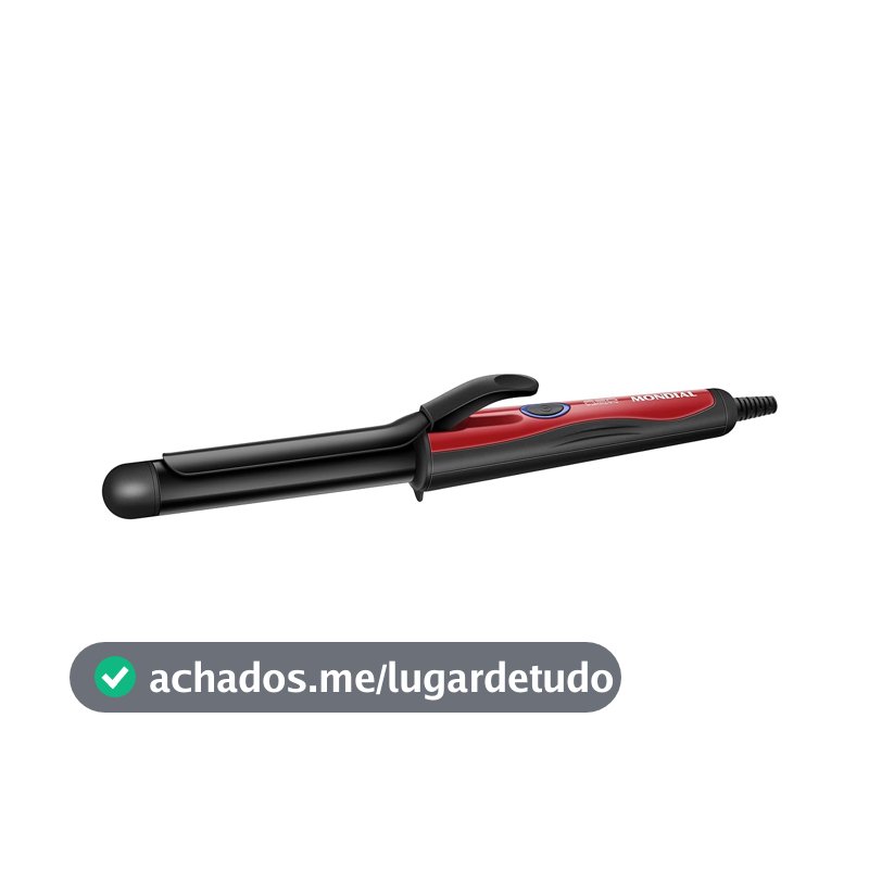 Modelador de Cachos Mondial, Preto e Vermelho, Bivolt