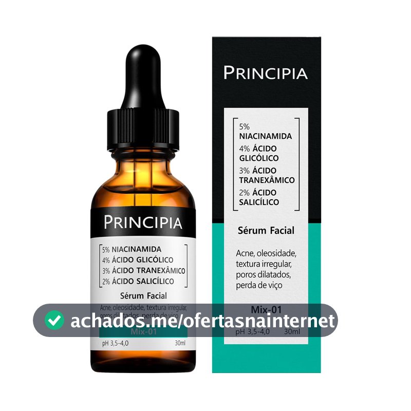 Sérum 5% Niacinamida + 4% Glicólico + 3% Tranexâmico + 2% Salicílico Mix-01 - Anti-acne com 30ml