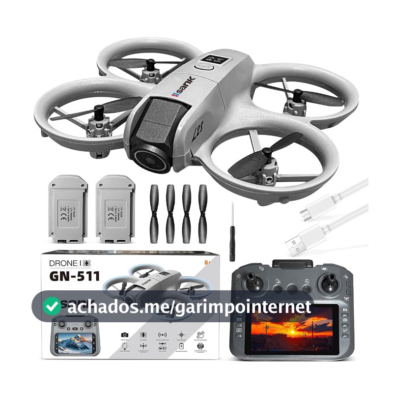 Drone com Câmera, Drone Profissional HD, Mini Controle Remoto DroneQuadricóptero com 2 Baterias 3.7V 1800mAh, Brinquedos Educativos Aniversário (L28S)