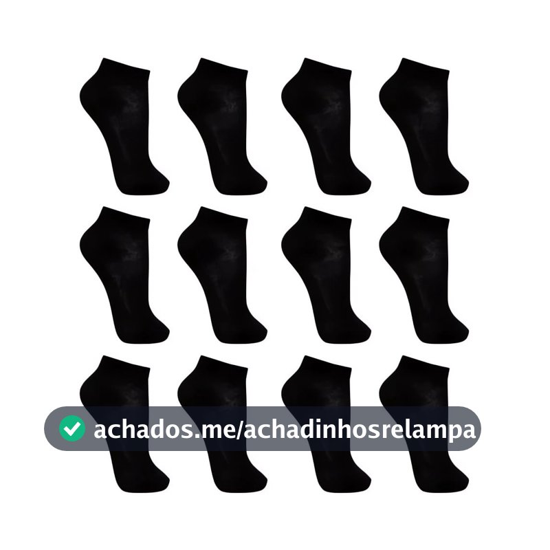 Kit 12 Pares Meia Soquete Cano Curto Unissex Veste do 40 ao 46 -Thee Brothers