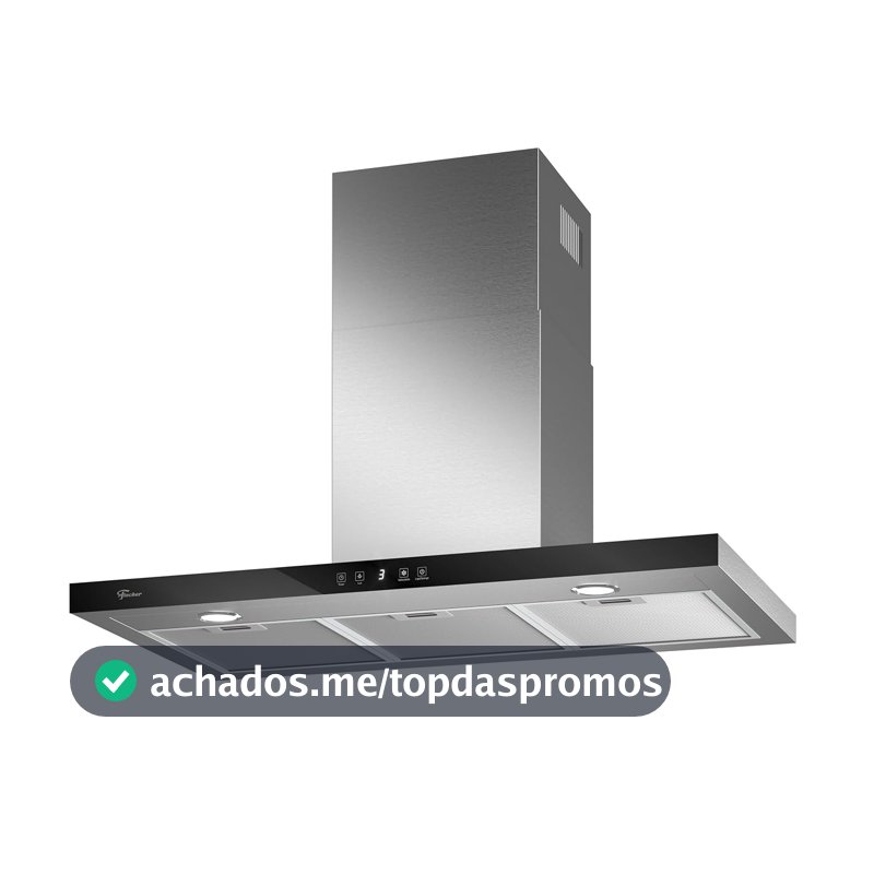 Fischer Coifa de Parede Infinity 90cm com Controle Por Gesto Preto 127V