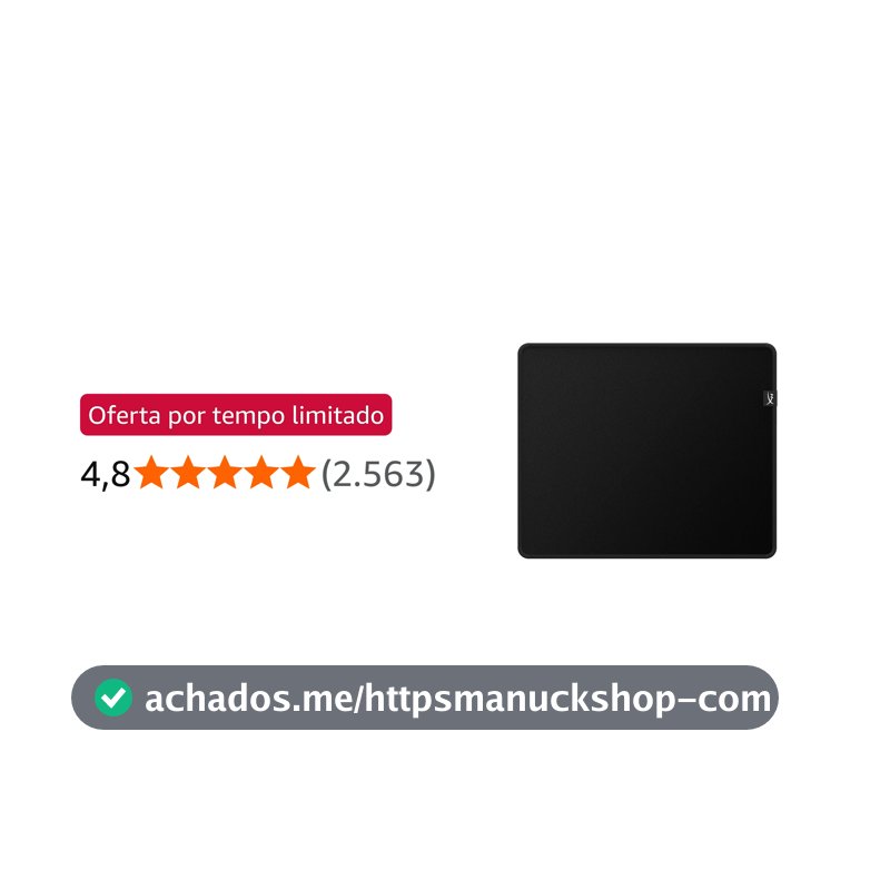 MOUSEPAD HYPERX PULSEFIRE HMPM1-M, MEDIO 300X360MM, PRETO - 4Z7X3AA