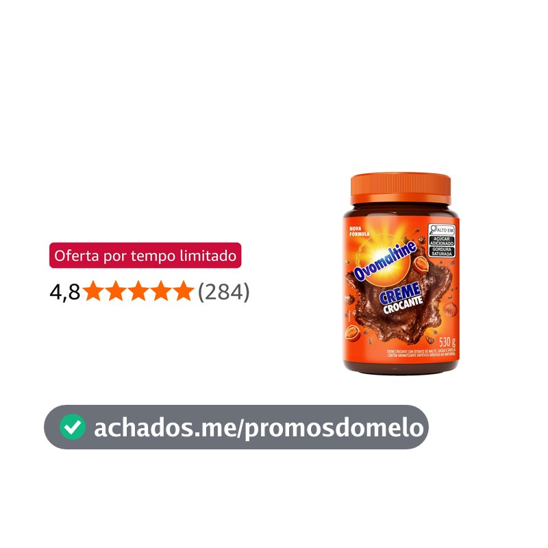 Ovomaltine Creme Crocante Pote 530g