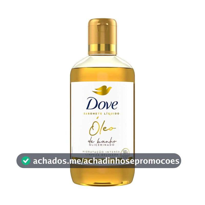 Dove Óleo de Banho Hidratação Intensa e Limpeza Delicada, Glicerinado com 96% Ingredientes de Origem Natural 240 ml
