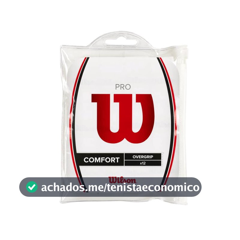 Wilson Pro Overgrip - Comfort pacote com 12, branco