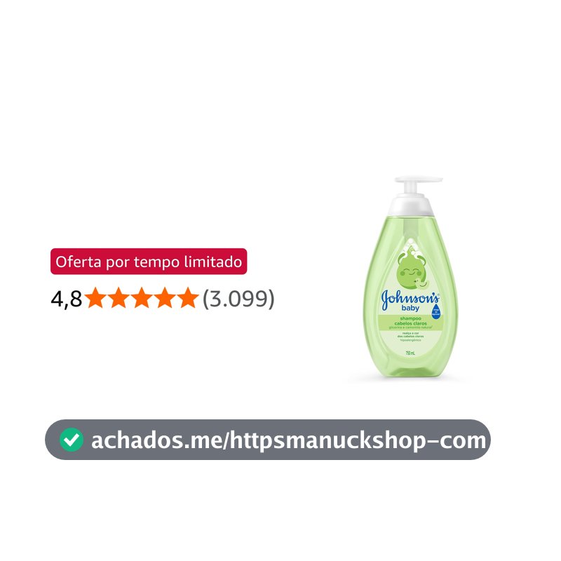 Shampoo Johnson's Baby Cabelos Claros, 750ml