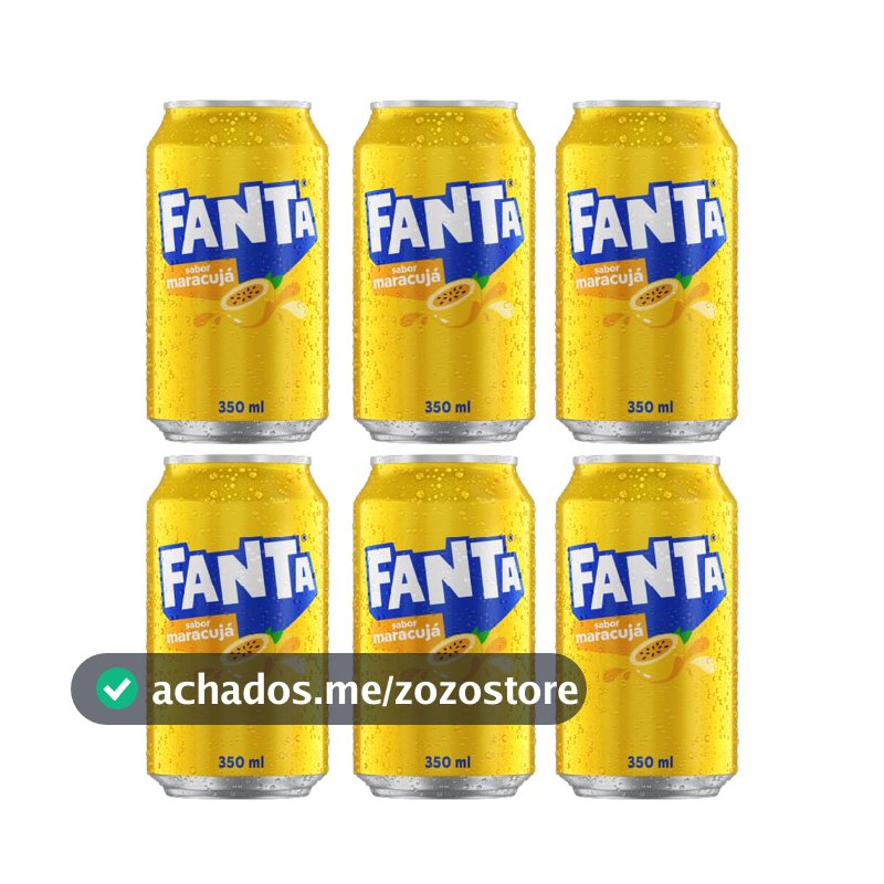 Pack de Refrigerante Fanta Maracuja Lata 350ml - 6 unidades