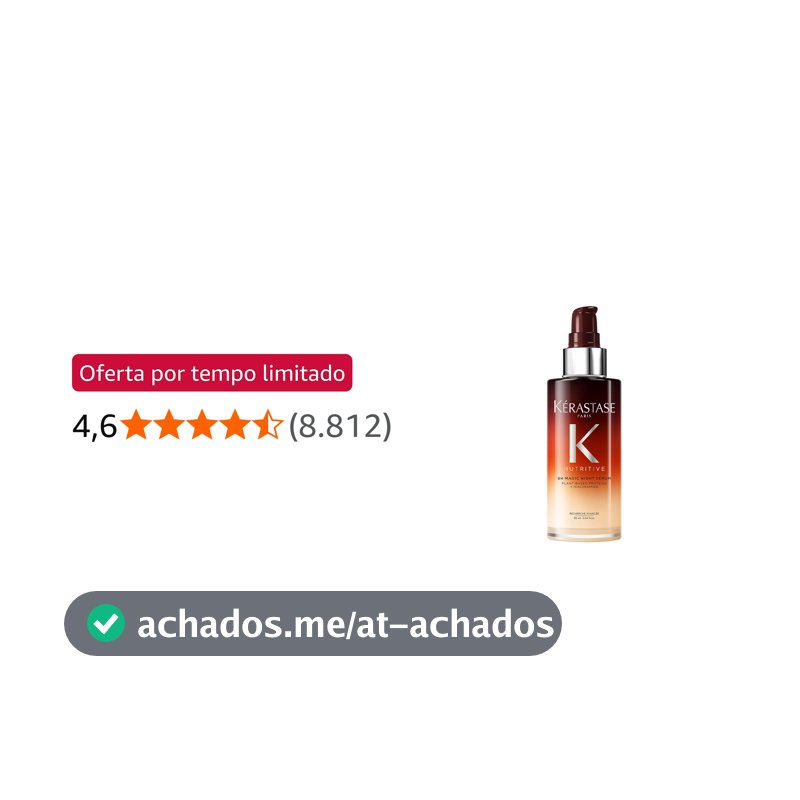 Kérastase Nutritive Sérum Capilar Noturno 8H Magic Night Para Cabelos Secos com Nutrição Profunda, Proteção Contra a Fricção do Travesseiro e Cabelos Mais Fortes 90ml