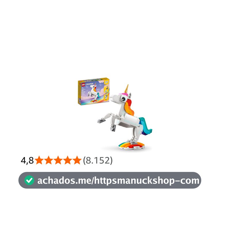 LEGO Creator Unicórnio Mágico 31140 (145 Peças)