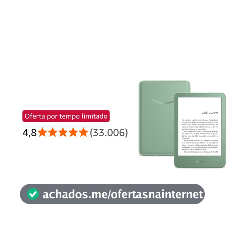 Kindle 16 GB (modelo 2024) - Leve e compacto, com tela antirreflexo, trocas de página rápidas, luz frontal ajustável e bateria de longa duração - Cor Verde