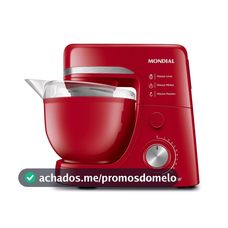 Batedeira Planetária, Mondial, Vermelho, 700W, 220V - BP-03-R