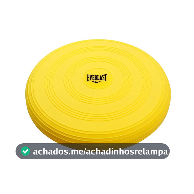 Disco de Equilíbrio Inflável para Treino Funcional Amarelo Everlast
