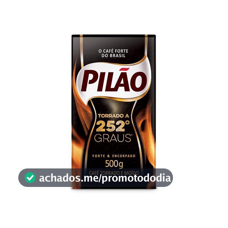 Café Pilão Torrado e Moído 252 Graus Vácuo 500 gramas
