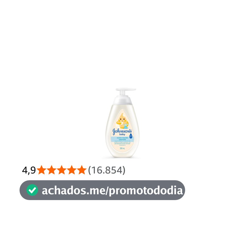 Sabonete Líquido Johnson's Baby Recém-Nascidos, 200ml
