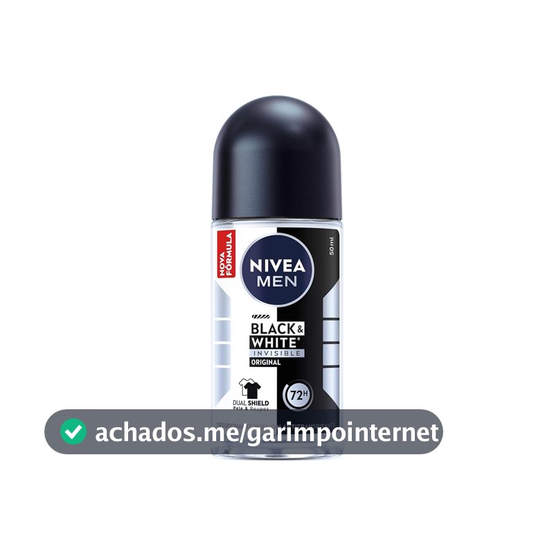 Desodorante Antitranspirante Roll-on Nivea Men, Invisible, 50ml