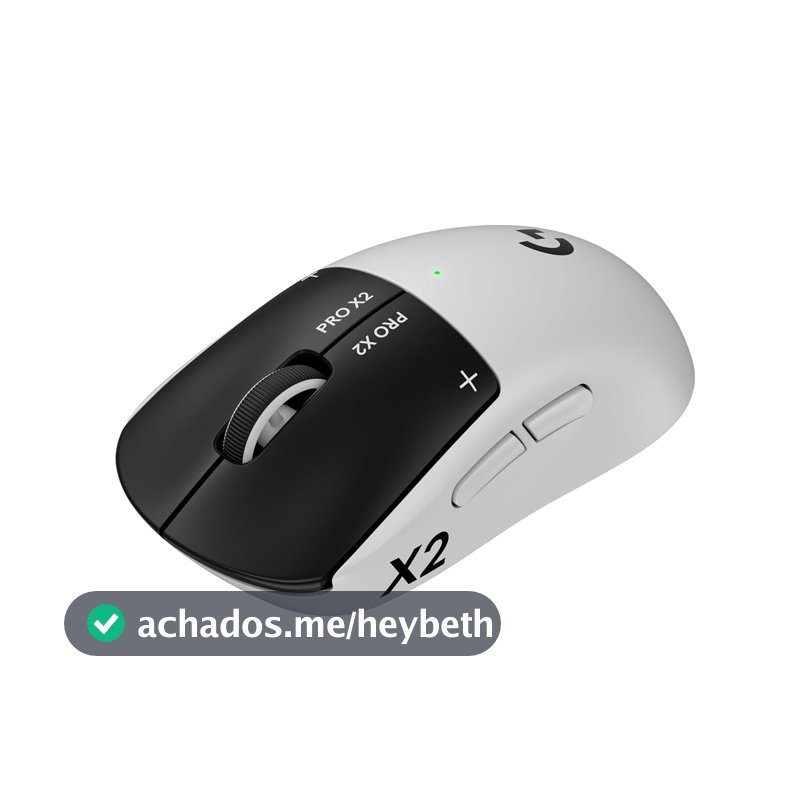 Mouse Gamer Sem Fio Logitech G PRO X2 SUPERSTRIKE LIGHTSPEED, Desempenho Ultra-rápido, Ultraleve (61 g), Cliques táteis personalizáveis, Carregamento USB-C - para PC/Mac/Notebook