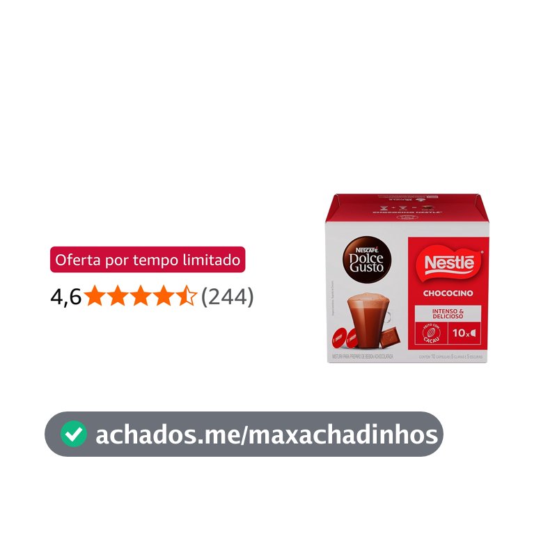 Achocolatado em Cápsula Nescafé Dolce Gusto Chococino Classic com 10 cápsulas