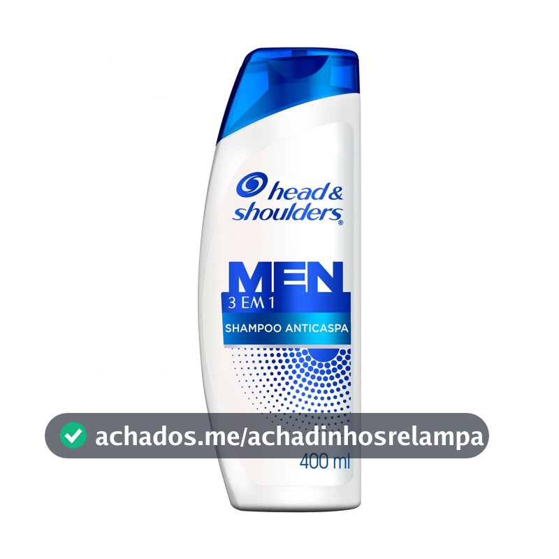 Head & Shoulders Shampoo Anticaspa Men 3 em 1, 400 ml